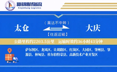 太仓到大庆物流公司