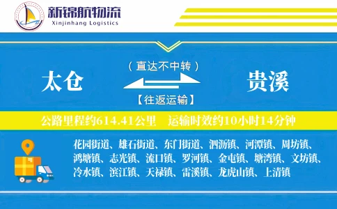 太仓到贵溪物流公司