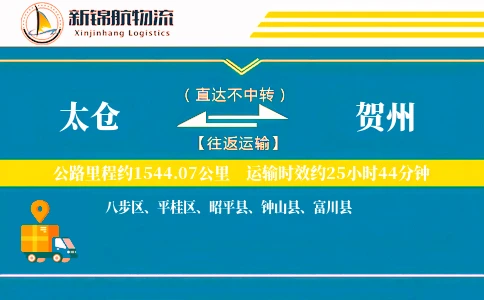 太仓到贺州物流公司