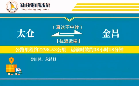 太仓到金昌物流公司