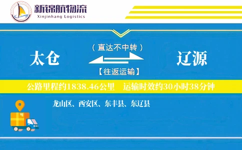 太仓到辽源物流公司
