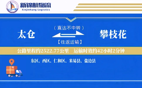太仓到攀枝花物流公司