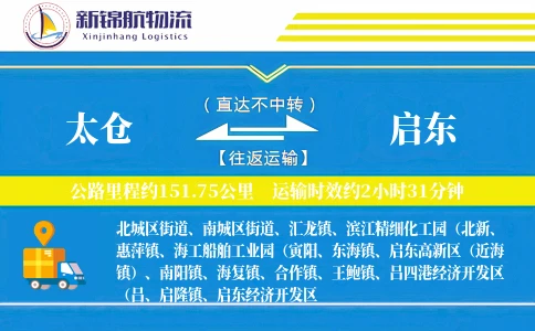 太仓到启东物流公司