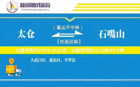 太仓到石嘴山物流公司