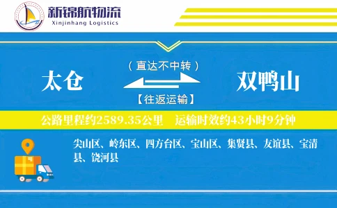 太仓到双鸭山物流公司