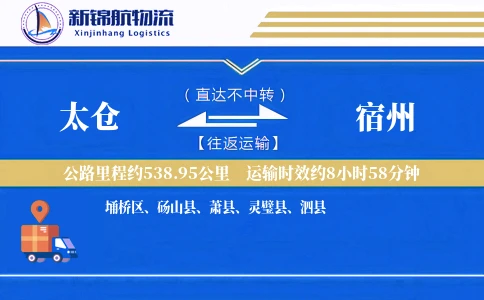 太仓到宿州物流公司