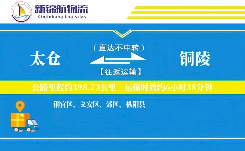 太仓到铜陵物流公司