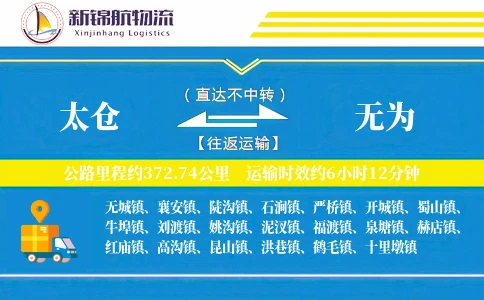 太仓到无为物流公司