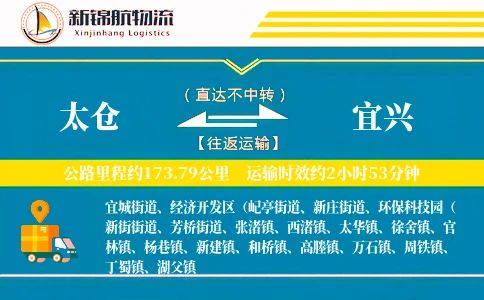 太仓到宜兴物流公司