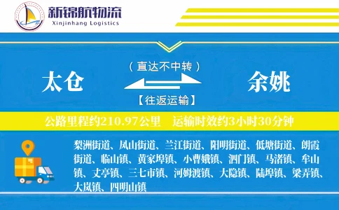 太仓到余姚物流公司