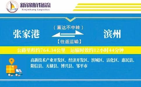 张家港到滨州物流公司