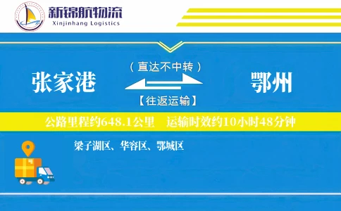 张家港到鄂州物流公司