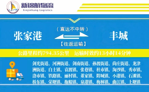 张家港到丰城物流公司