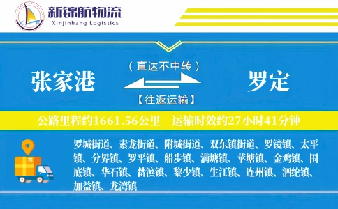 张家港到罗定物流公司