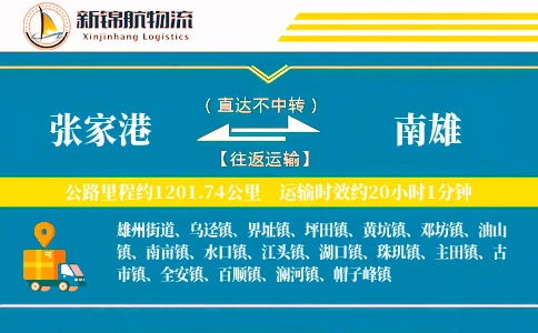 张家港到南雄物流公司