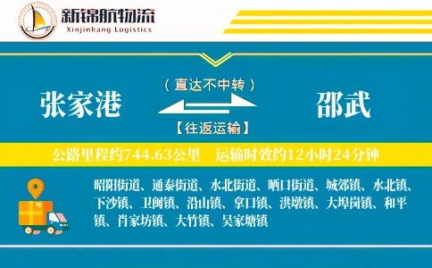 张家港到邵武物流公司