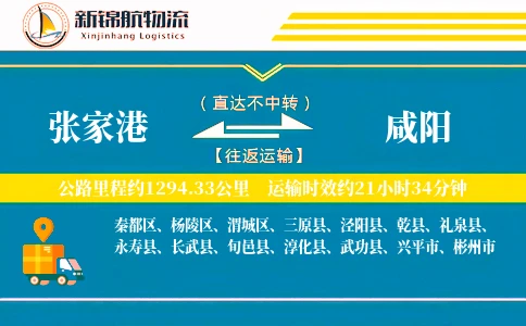 张家港到咸阳物流公司