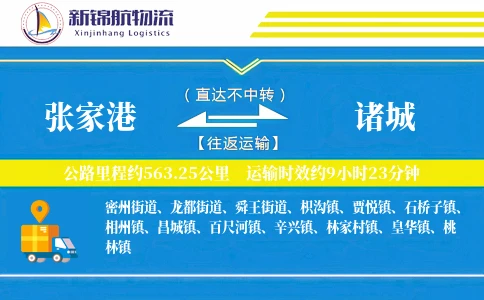 张家港到诸城物流公司